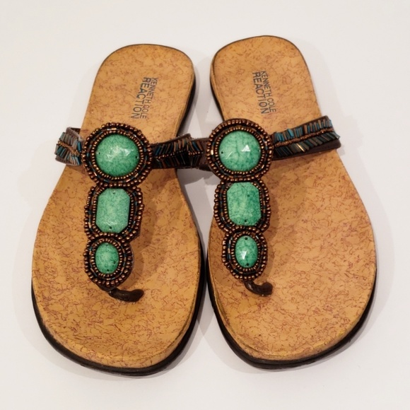Kenneth Cole Reaction Shoes - 🌻Kenneth Cole Reaction Turquoise Stone Sandals